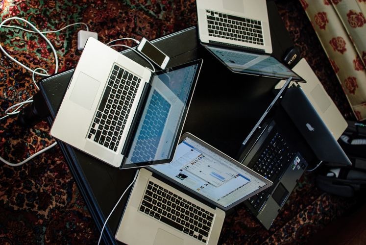 Laptops en grupo